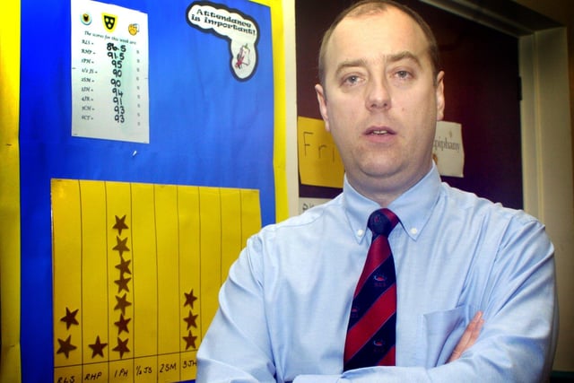 Headteacher of St Nicholas Primary School, Marton, Andy Mellor in 2005