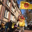 Anti-fracking protestors spent the morning outside County Hall to send councillors a message ahead of their debate on the subject