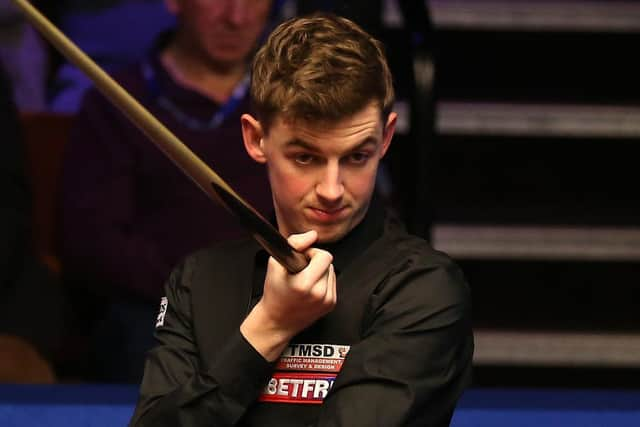 James Cahill defeated Stephen Hendry in their qualifying match Picture: Nigel French/Press Association