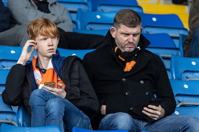 Blackpool supporters made the trip to the Kassam Stadium for the game against Oxford United.