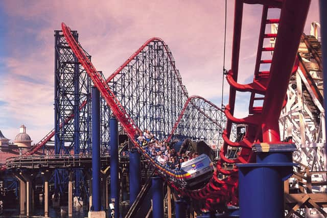 The Big One ride at Blackpool  Pleasure Beach / view