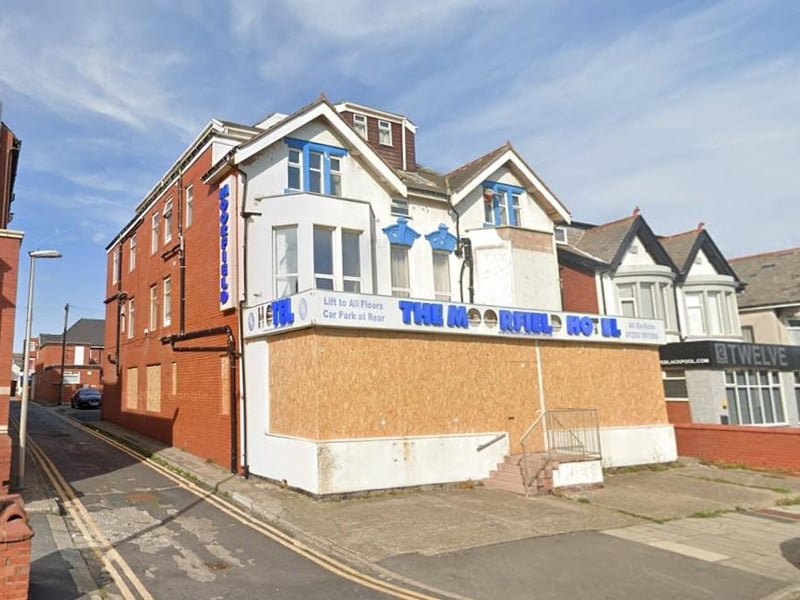 The boarded up Moorfield Hotel in King Edward Avenue