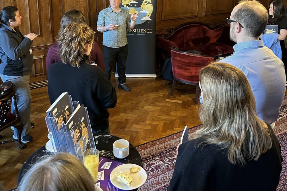 Professor Matthew Paterson addressing the On Resilience launch event organised by Policy@Manchester. Photo: The University of Manchester