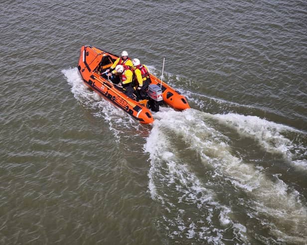 Fleetwood RNLI rescued two people from a stranded speedboat out in Morecambe Bay
