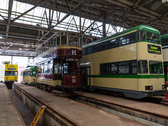 A wide variety of vintage trams are on show at  Blackpool's Tramtown. Photo: Kelvin Stuttard
