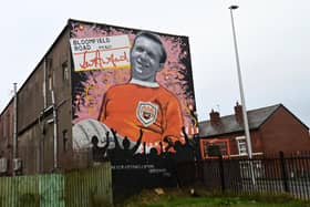The mural of Jimmy Armfield near Bloomfield Road (Photographer Richard Martin-Roberts / CameraSport)