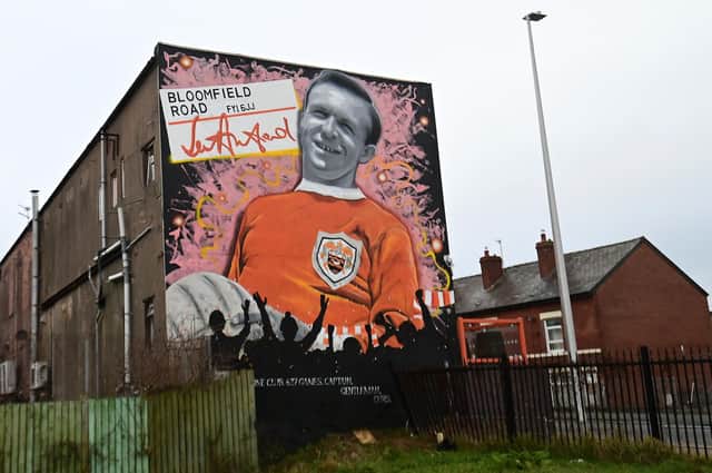 The mural of Jimmy Armfield near Bloomfield Road (Photographer Richard Martin-Roberts / CameraSport)