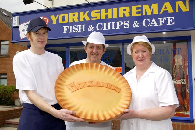 Owners of Yorkshireman Fish and Chips in Waterloo Road - Tony Brookes, wife Joyce and son Phillip