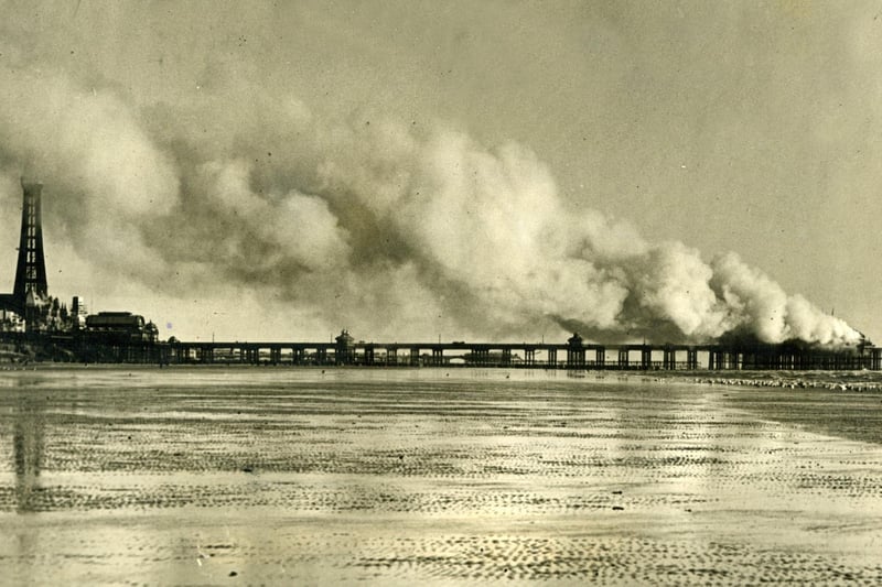 This was the scene on June 19, 1938 when fire took hold of the pavilion