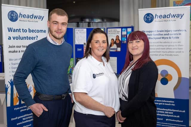 Vincents Solicitors is supporting Headway Blackpool in the year of the Queen's platinum jubilee. Pictured are Zak Croft, Sam Ashworth and Amy Whiteside. at a Vincents Solicitors and Headway Bingo session