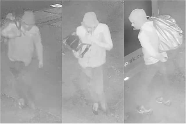 Do you recognise this person? Officers want to speak to them following a burglary at a business in Blackpool (Credit: Lancashire Police)