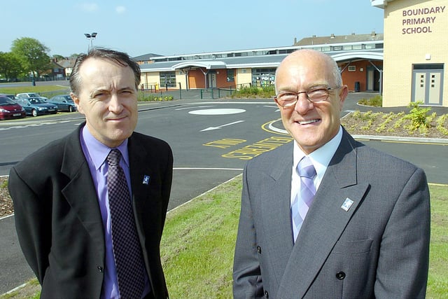 Acting Headteacher at Boundary Primary School Neil Hodgkins with School Governor Peter Collins