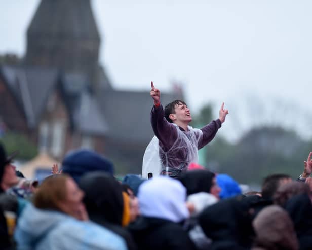 Friday night at Lytham Festival: crowds were in good spirits in spire of the rain