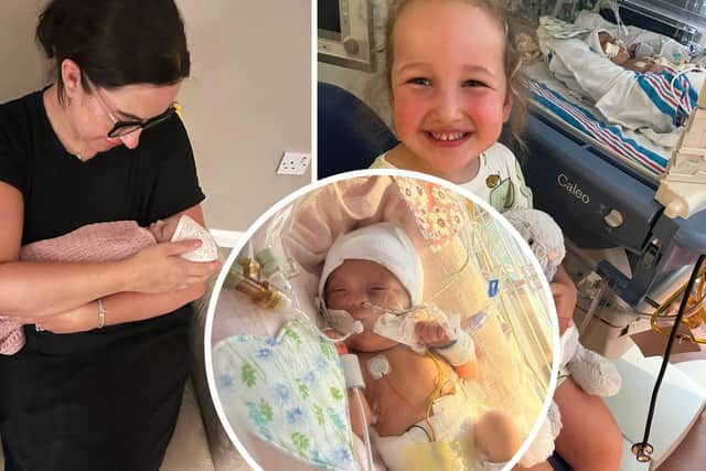 Photo One: Carley with miracle baby, Maeva Elsie Cowburn, whose short life is a legacy of helping others
Photo Two: Big sister Anais pays Maeva a visit
Photo Three: Miracle baby Maeva put up a brave fight for life