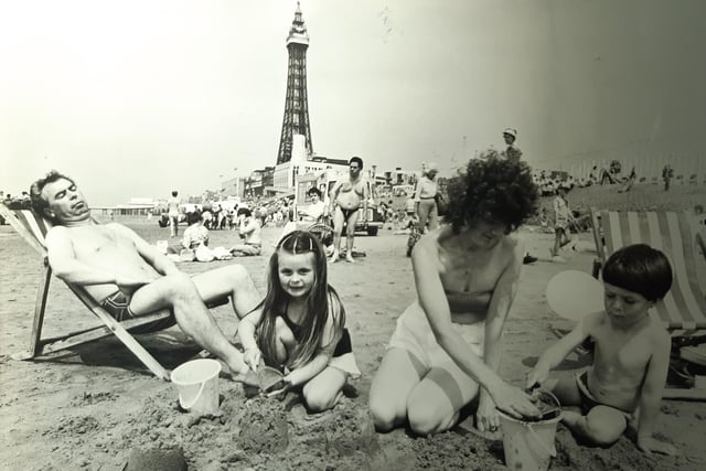 A classic, timeless photo of a family on Blackpool beach - do you know who they are?