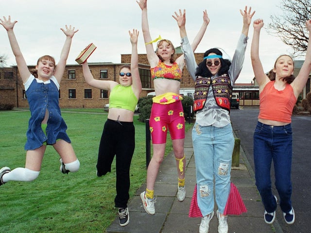 Greenlands High School pupils Zoe Barker, Tina Meeham, Claire Brown, Kate Harvey and Sarah Lockwood. 