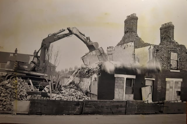 The dramatic demolition of houses in Hodder Avenue, 1987