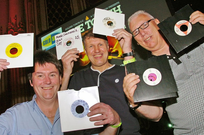 DJ's Pat Reddy, Chris O'Donnell and John Poole at Blackpool Tower Northern Soul Weekender