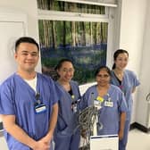 Endoscopy team members (left to right) staff nurses Dominic Doctolero, Cate Matillano, Lovely Abraha
