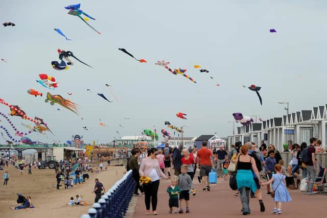 The seafront was highly praised in the survey. St Annes Kite Festival is pictured here