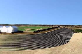 A section of the planned new seawall for St Annes