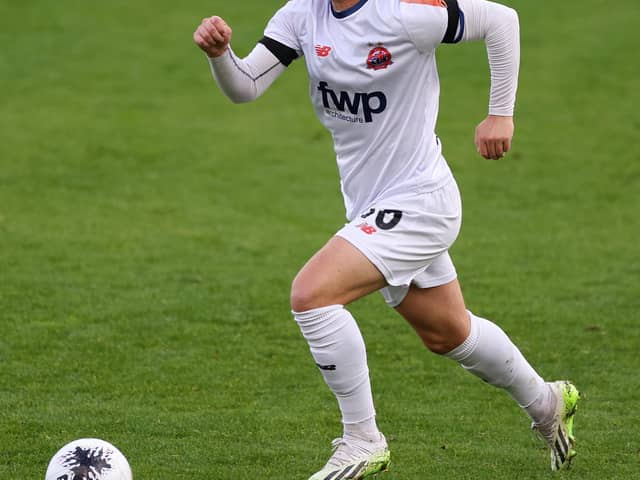Nick Haughton went close for AFC Fylde. (Photo by Lewis Storey/Getty Images)