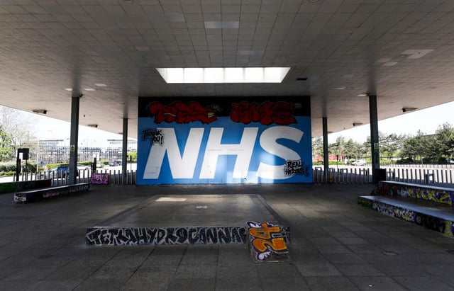 Street art dedicated to the NHS at a skate park in Milton Keynes (Photo: Catherine Ivill/Getty Images)