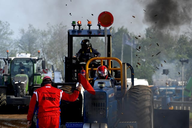 The UK Truck and Tractor Pull - the World's Most Powerful Motorsport gets underway at Scorton showground.
