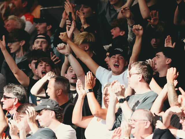 Seasiders supporters packed out the away end at Stockport.