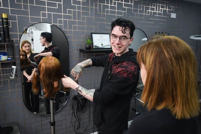 Former Abingdon Street Market barber Alistair Taylor has taken on a new apprentice, Taya Jenkins, at his new premises in Topping Street