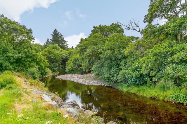 The property is located on the banks of the River Evelix and includes around 900m of single bank salmon and trout fishing.