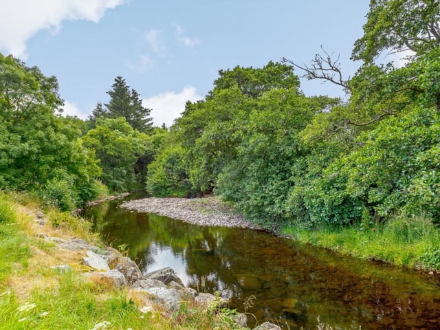 The property is located on the banks of the River Evelix and includes around 900m of single bank salmon and trout fishing.
