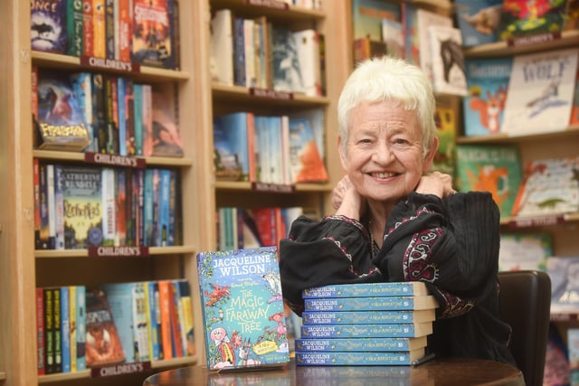 Author Jacqueline Wilson signs books and meets fans at Book, Bean and Ice Cream in Kirkham.