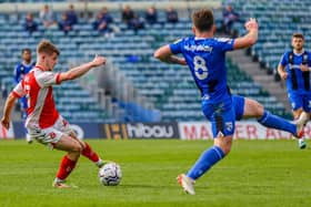 Cian Hayes on the attack for Fleetwood at Gillingham Picture: SAM FIELDING / PRiME MEDIA IMAGES