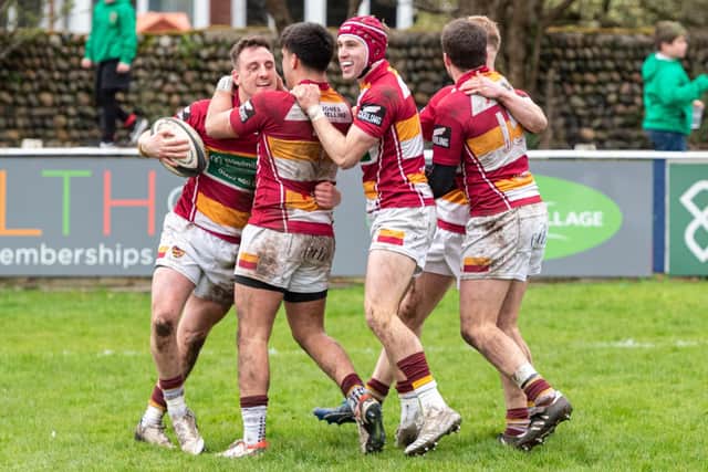 Fylde were able to celebrate seven tries as they defeated Hull Ionians in National Two North at the Woodlands on Saturday Picture: Kelvin Lister-Stuttard