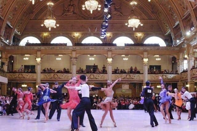 Dancers competing at the Empress Ballroom