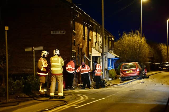 School Road was closed near the junction with Jubilee Lane after the crash in Blackpool last night (Tuesday, March 16)