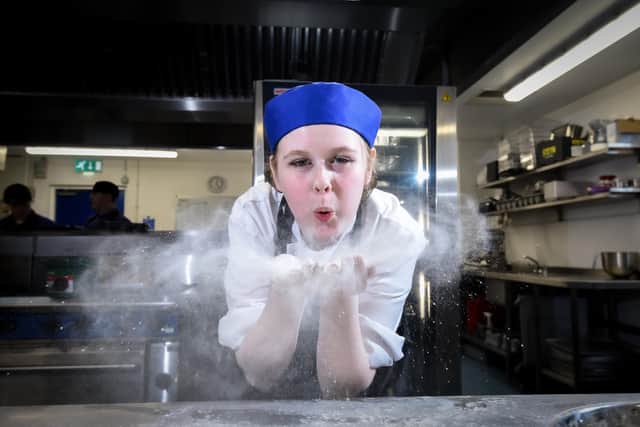 Students at the Chefs Academy at Highfield Day Centre. Pictured is student Katie Eviitt.