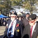 Veterans during Remembrance Sunday in Fleetwood 2021.
