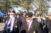 Veterans during Remembrance Sunday in Fleetwood 2021.