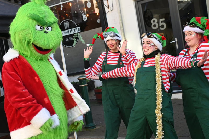 The Grinch couldn't keep away from the Kirkham Christmas market, parade and lights switch-on.
