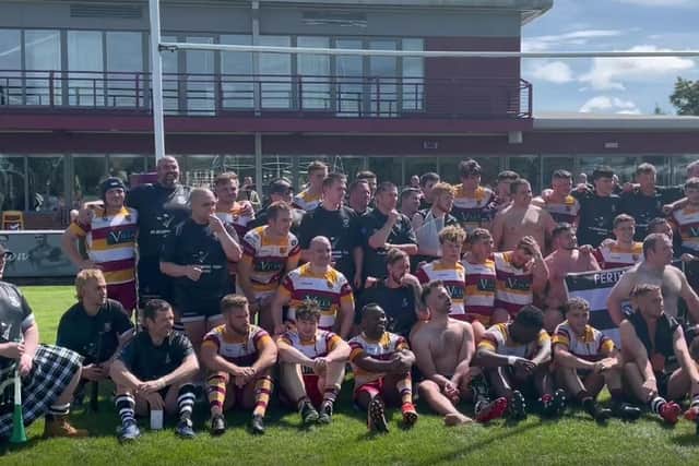 Some of the Fylde RFC and Perthshire Eagles players who met on Saturday Picture: Fylde RFC
