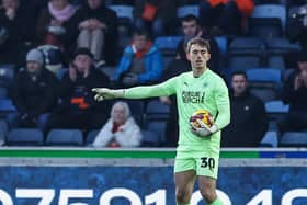 Harry Tyrer made a couple of good saves in the victory over Exeter City at the weekend.