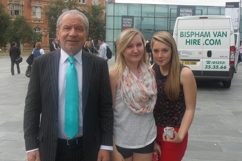 Lord Alan Sugar meets Bispham High School pupils Natalie Markham and Hollie Shone. What was the event?