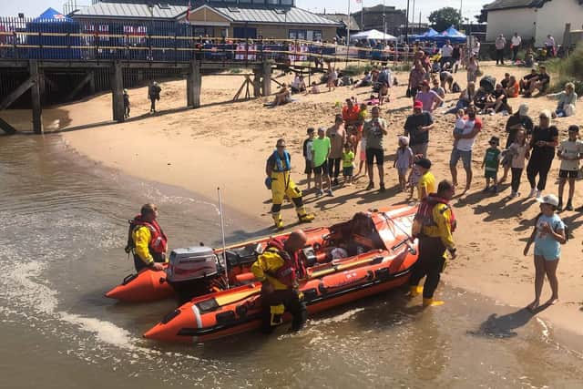 There was a huge turn-out for Fleetwood Lifeboat Day - and a real life rescue drama as well