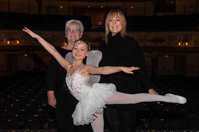 Three generations of one family are all involved with the big pantomime - Lorraine Hill is the creative director, daughter Katie is the choreographer and her young daughter Alexis is dancing in her first ever show. Photo: Kelvin Stuttard