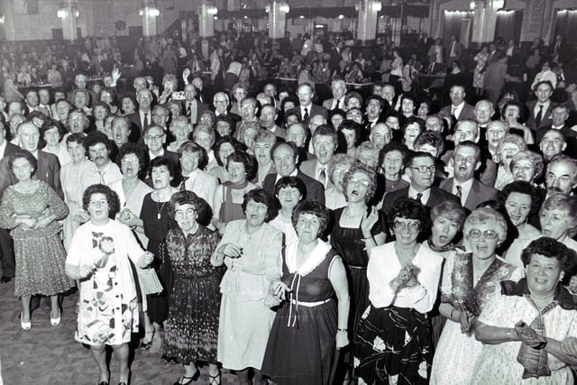 Happy holidaymakers in the Tower Ballroom, 1960s