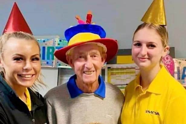 Barrie celebrating his 70th birthday at YMCA