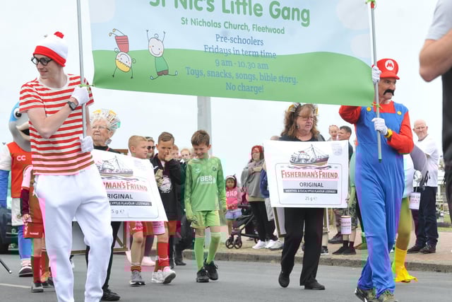 People lined the streets to watch the parade of floats and fancy dress at the Fleetwood Carnival 2022.