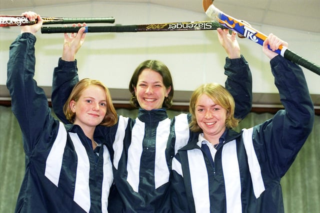 Julie Millar, Caroline Evans and Lorna Leech had been selected to play for the England colleges hockey team in 1996